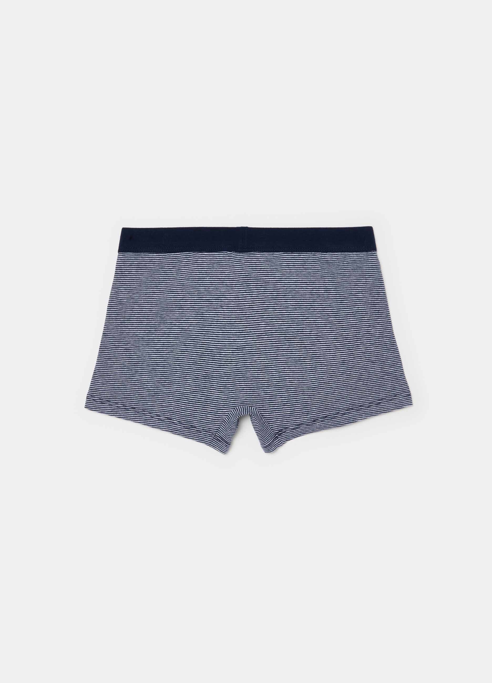 Striped organic cotton boxer shorts