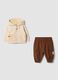 Completo marrone in puro cotone organico a due pezzi_0