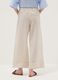 Beige Hose aus reinem Leinen in Regular Fit_2