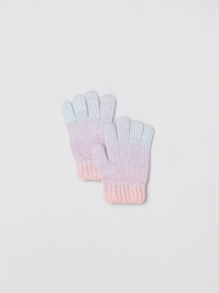 Gloves in degradé knit_0