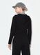 Black pure cotton full-zip hoodie with fitted cut_2