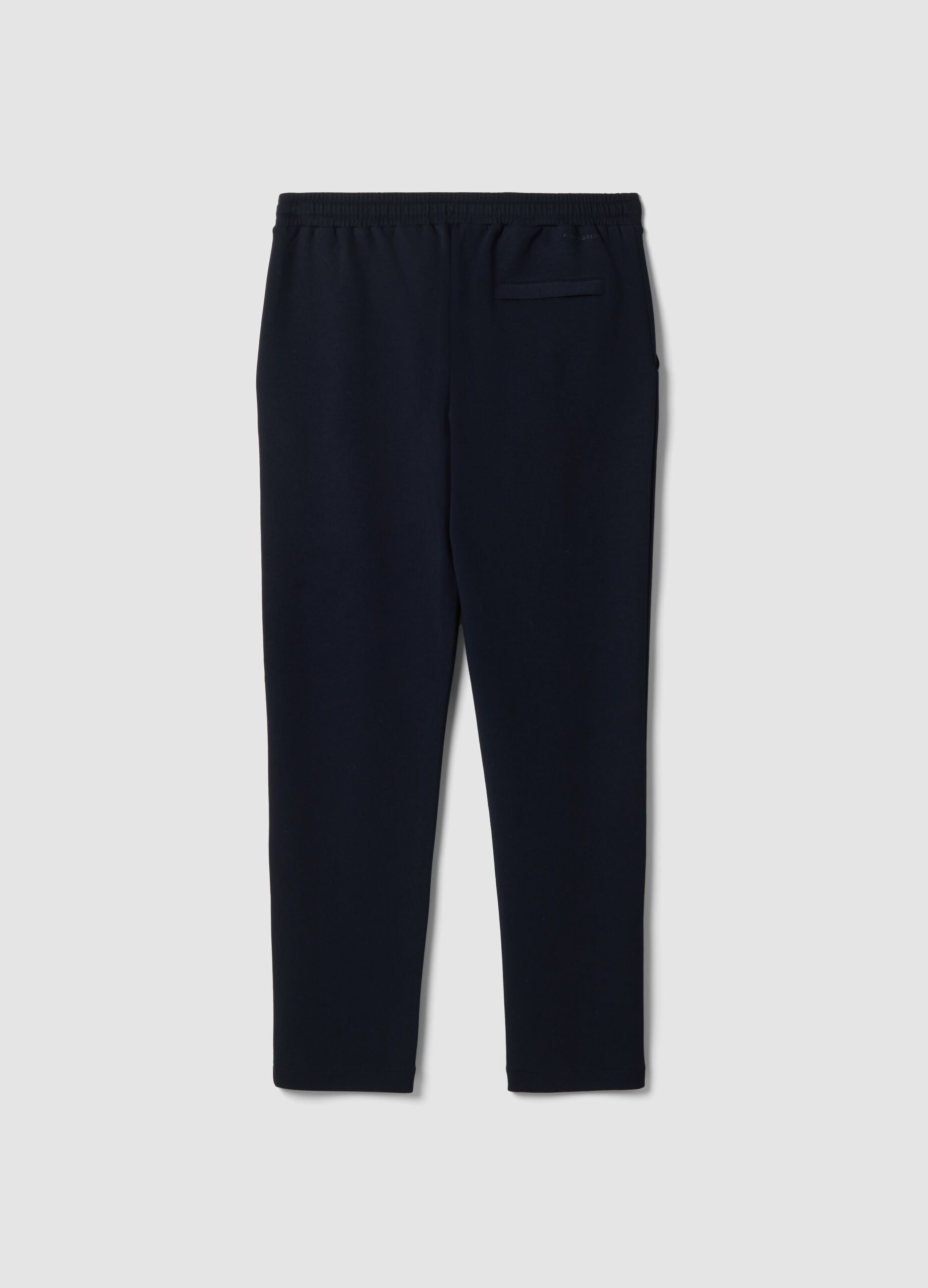 Blue regular-fit stretch cotton trousers