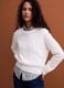 White crew-neck pure cotton cable-knit jumper, regular fit_0