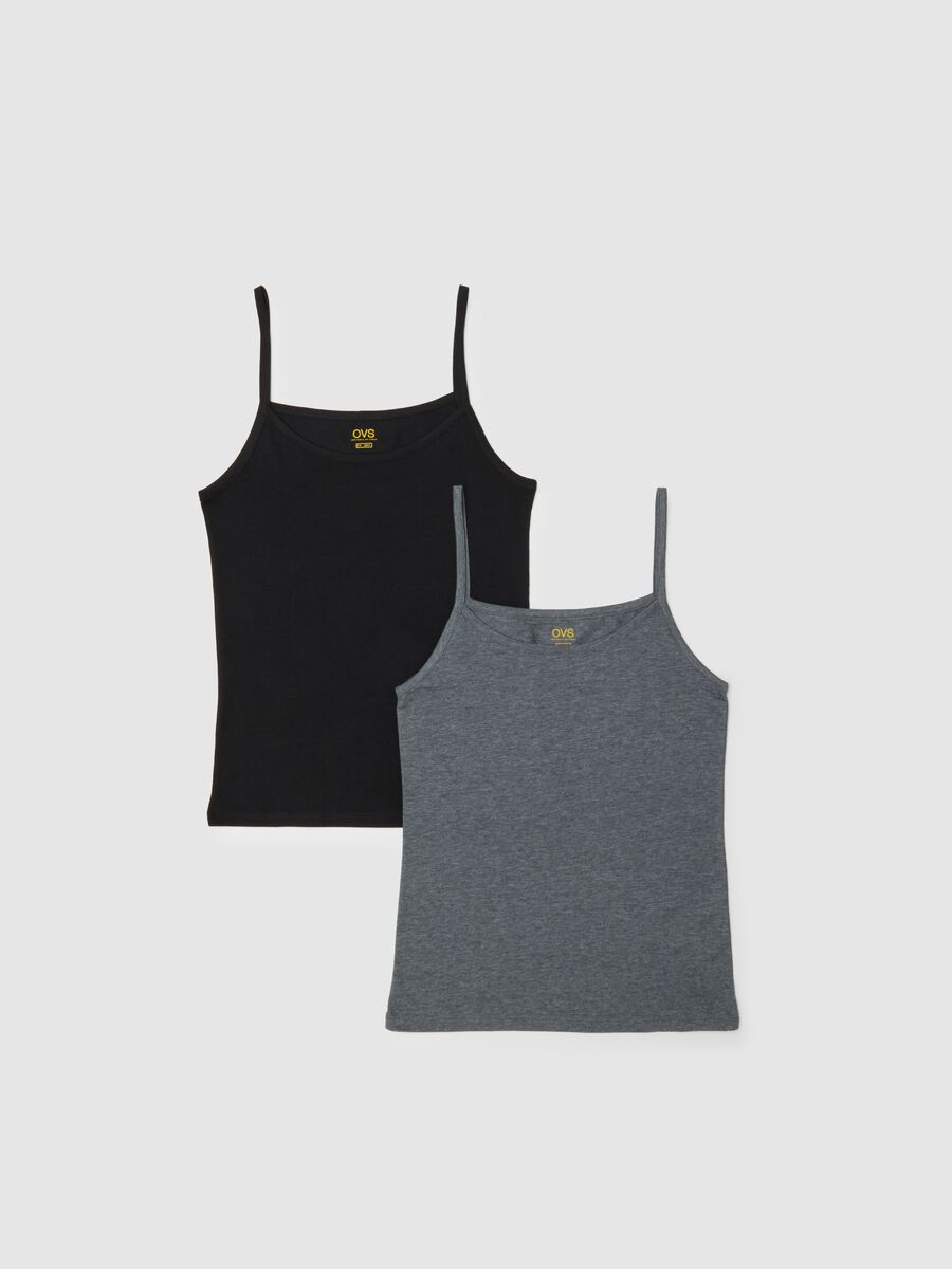 Twin-pack of multicolour stretch cotton vests regular fit_4