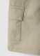 Beige Baumwoll-Cargo-Shorts f&uuml;r Kinder mit regul&auml;rer Passform_3