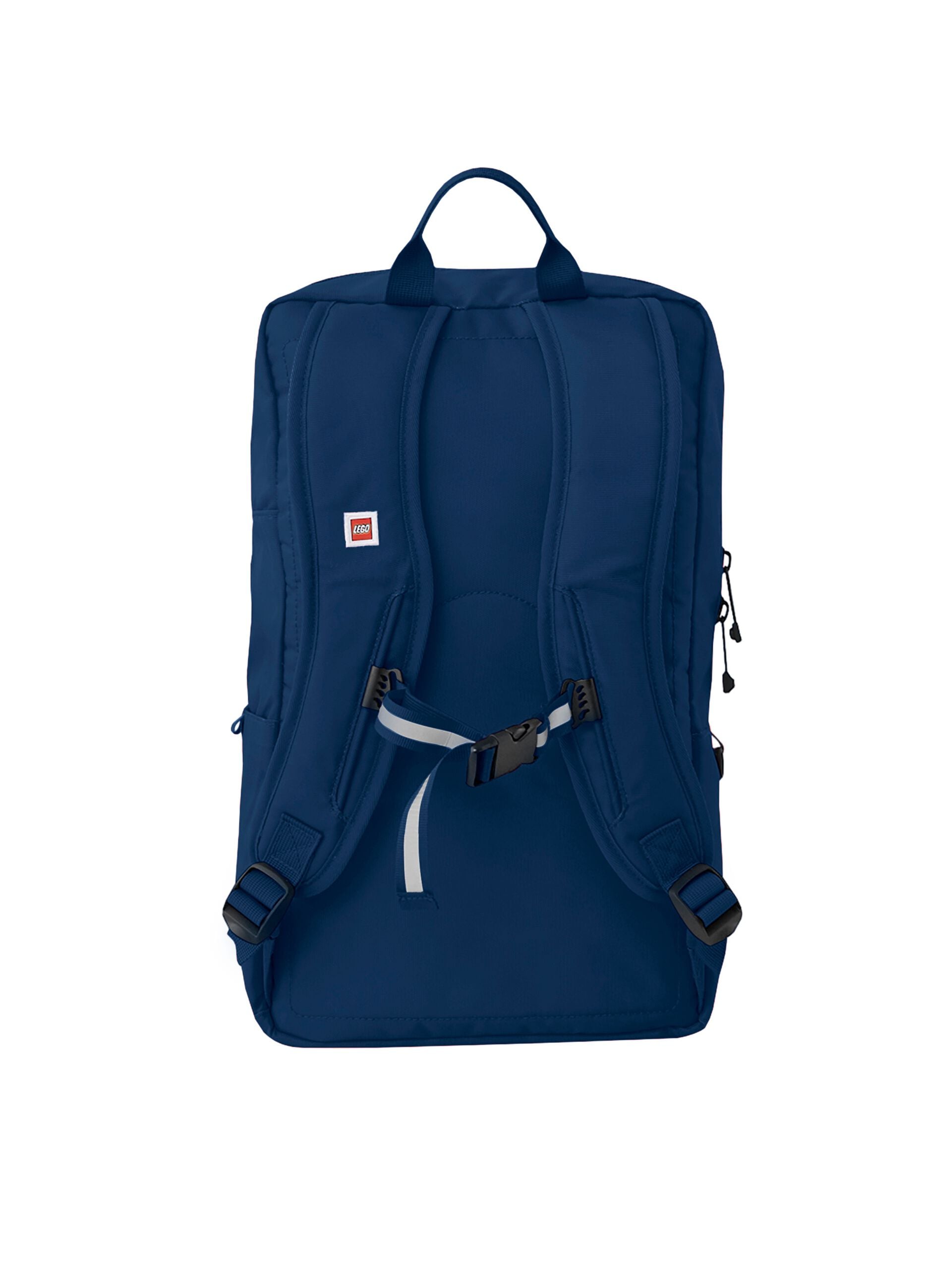 Zaino blu con tasche frontali rotonde