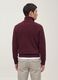 Maglia rossa Half zip in misto cotone e lana_3