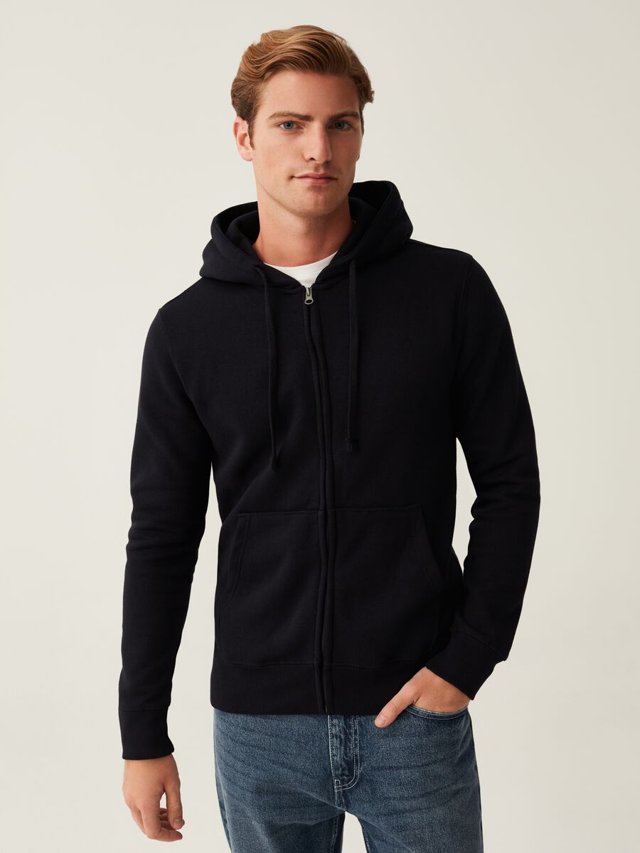 Hooded sweatshirt with zip closure_0