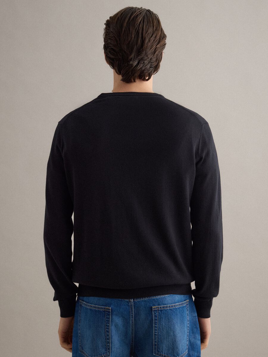 Black sweater in pure cotton_3