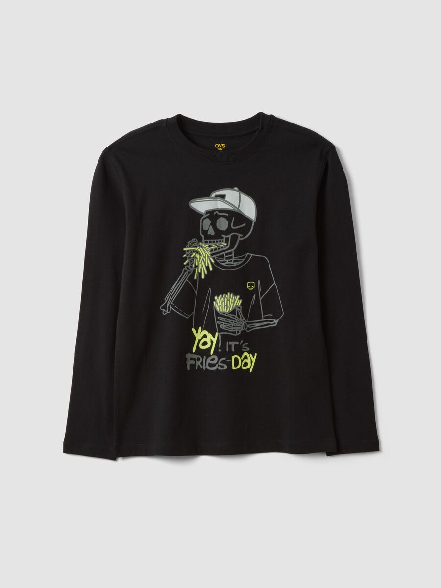 Black pure organic cotton crew-neck T-shirt_3