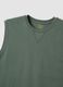 Green pure cotton tank top_5