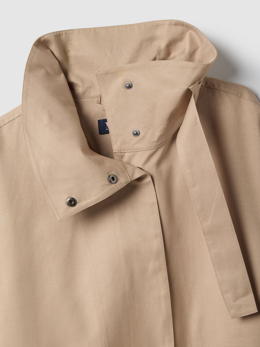 Beige Cotton Blend Oversize Fit Jacket_5