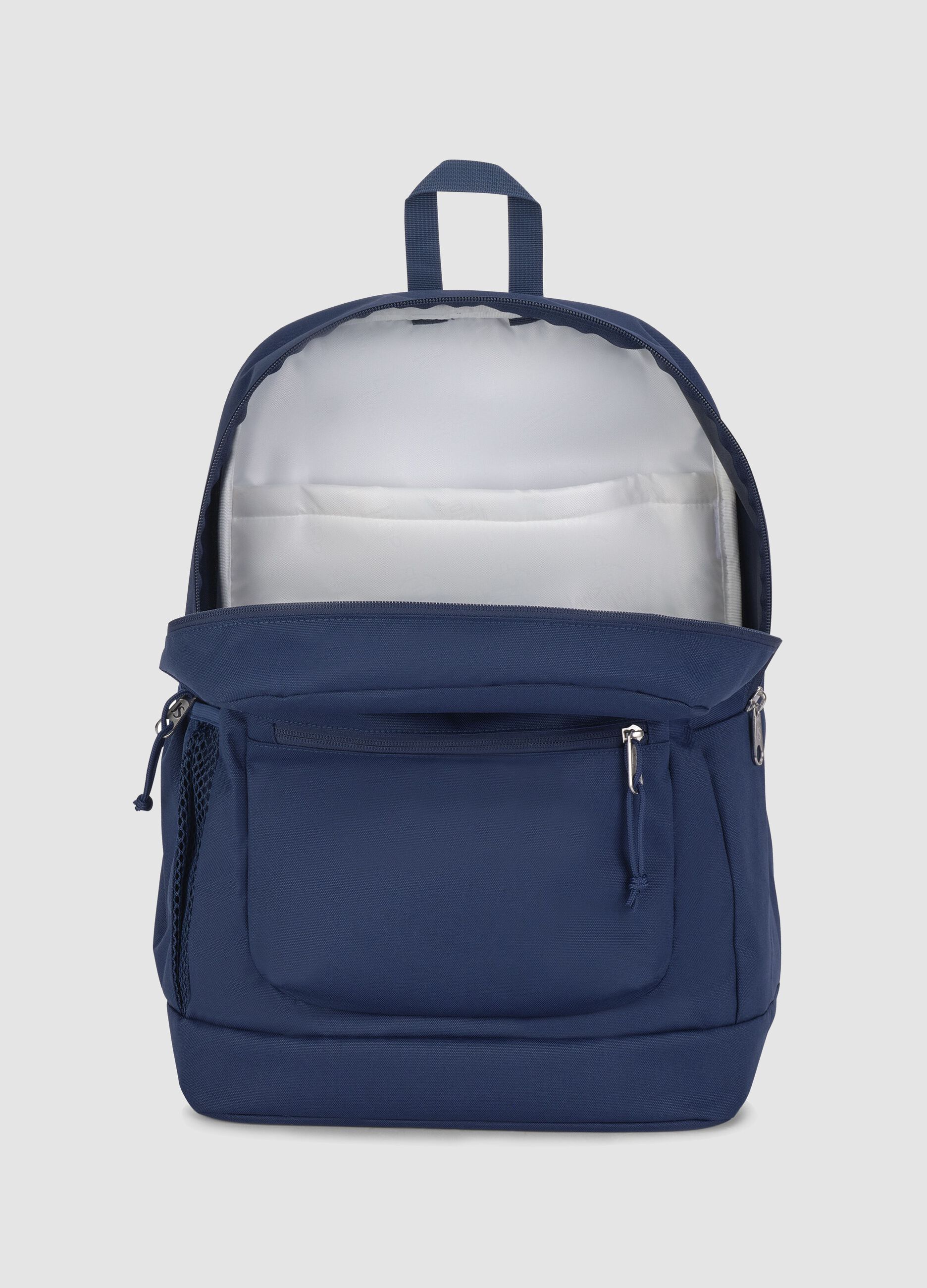 Zaino blu con tasca frontale