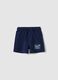 Boys' regular fit blue pure cotton shorts with graphic_0