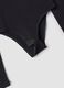 Black fitted stretch-cotton bodysuit with crew neck_5