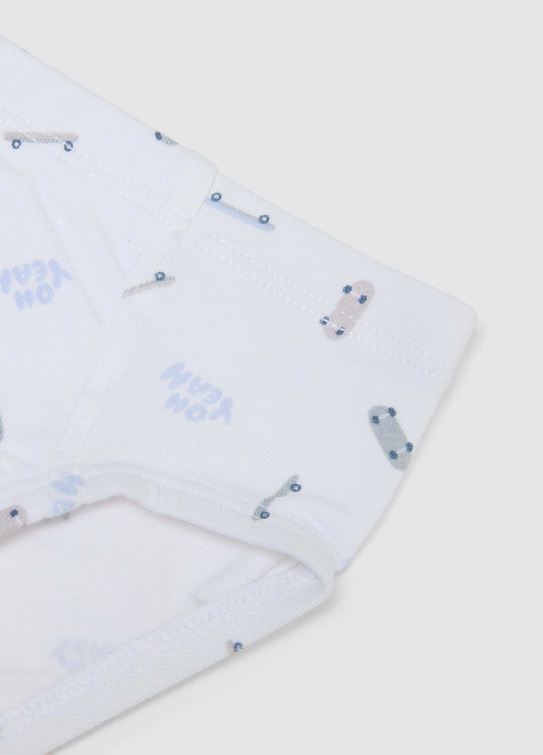 Tripack di slip multicolor in cotone jersey organico