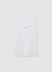 White Stretch Cotton Women's Top_4