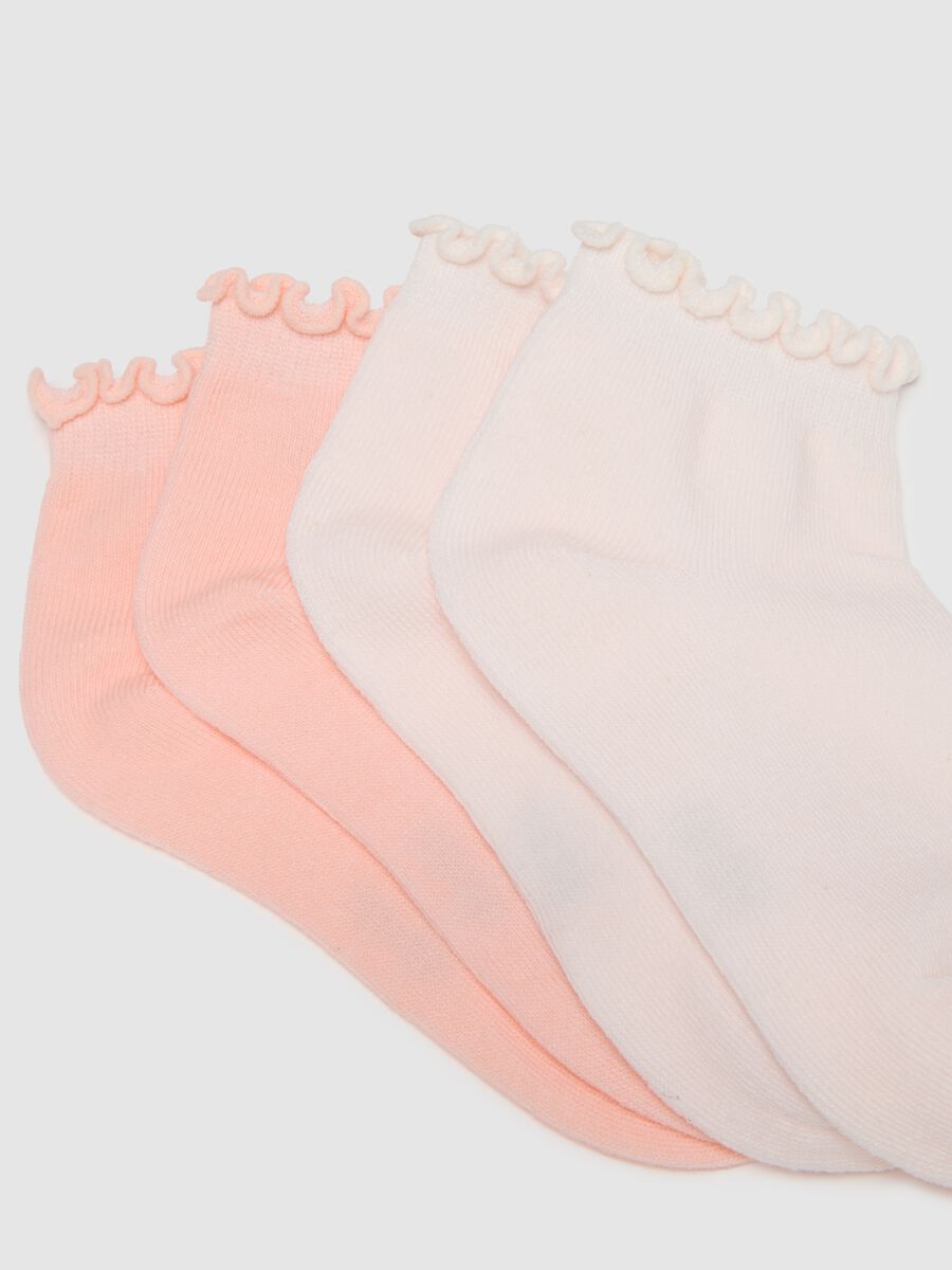 Girls' Multicolour Short Cotton Socks Tripack_1