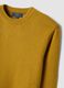 Mustard yellow regular-fit crew-neck knitted jersey jumper_1