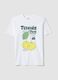 Wei&szlig;es T-Shirt aus reiner Baumwolle mit Print, Regular Fit_4