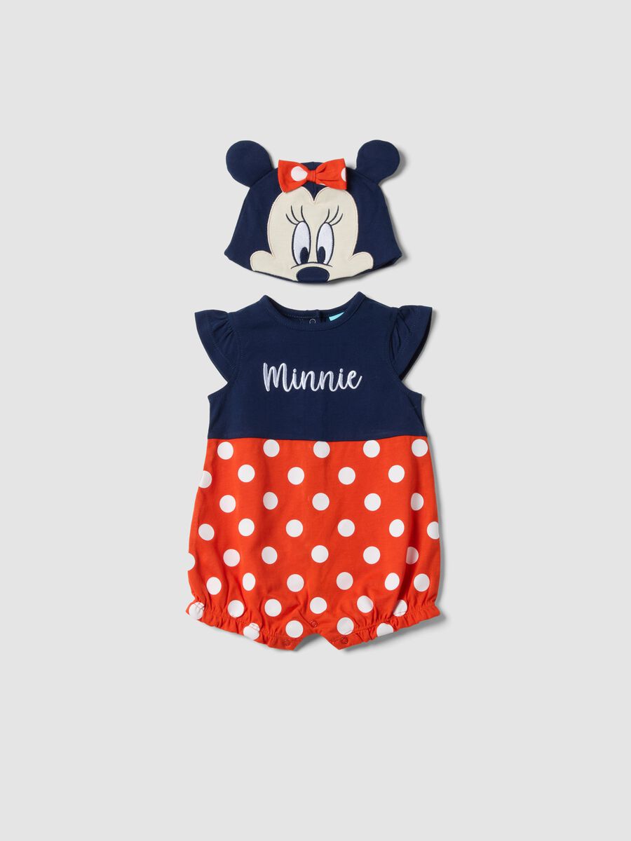 Multicoloured pure cotton baby romper shaped like Minnie_0