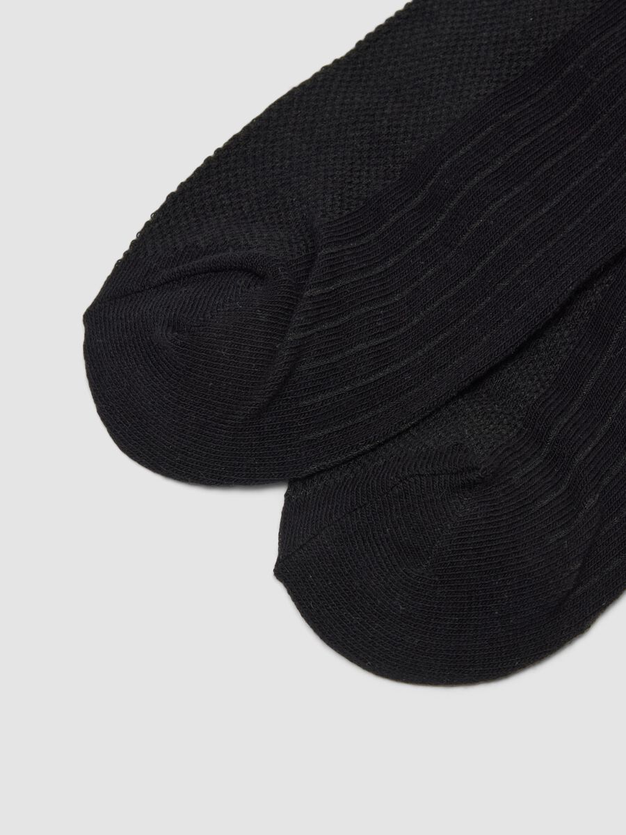 3-pack black ankle sports socks in stretch organic cotton_2