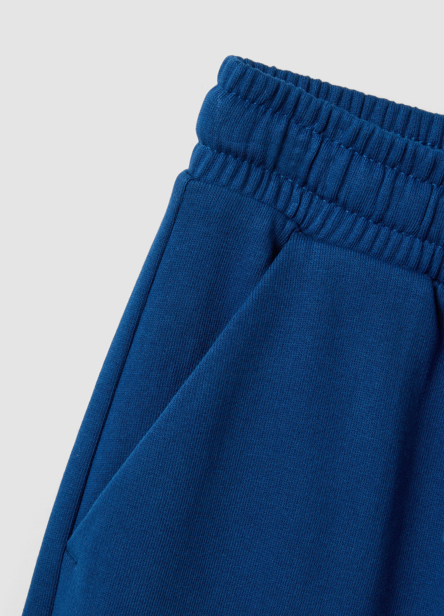 Blue organic cotton jogger trousers