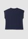 Blue pure cotton short-sleeve regular fit T-shirt_5