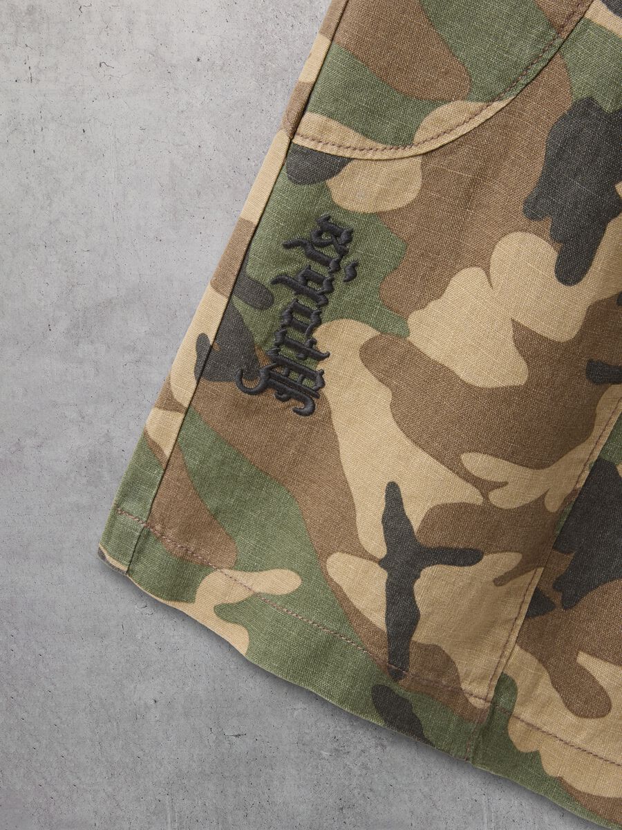 Camo hlače 100% od lana, &scaron;irokih nogavica_8