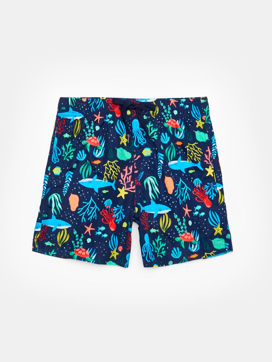 Swimming trunks with sea bed print_0