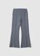 Grey wide leg trousers in stretch modal blend_4