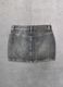 Washed Grey Mini Denim Skirt_5
