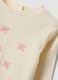 Wei&szlig;es geripptes Shirt aus reiner Bio-Baumwolle mit Schmetterlingsstickerei f&uuml;r Baby-M&auml;dchen_2