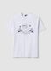 White regular fit pure cotton T-shirt with Popeye print_4
