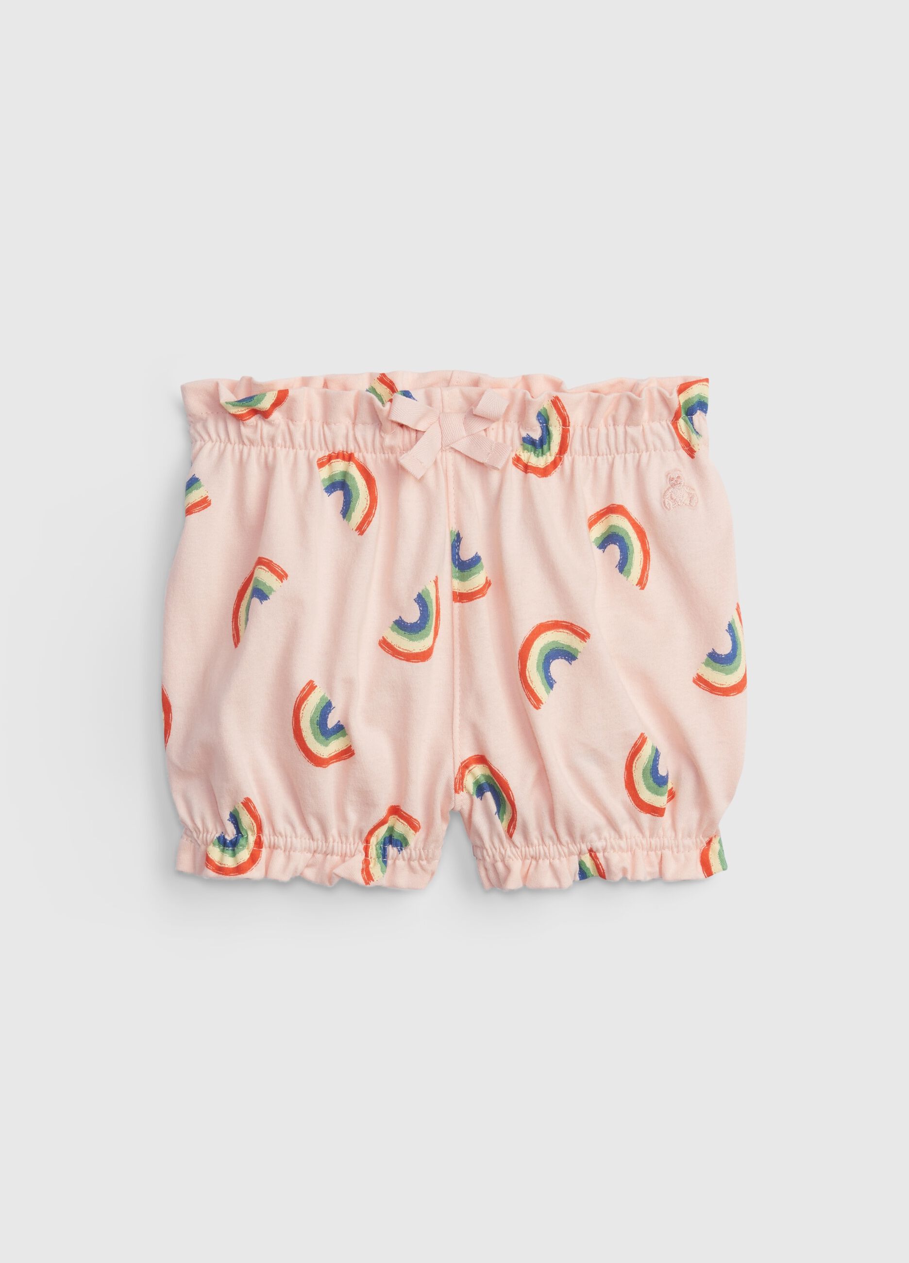 Shorts con estampado arco iris
