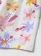 White organic cotton floral shorts for baby girls_3