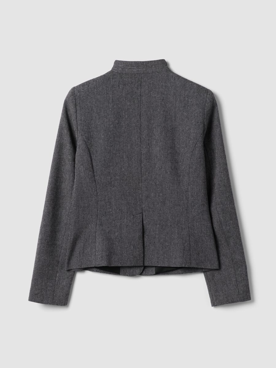 Grey wool and viscose-blend slim-fit blazer_6