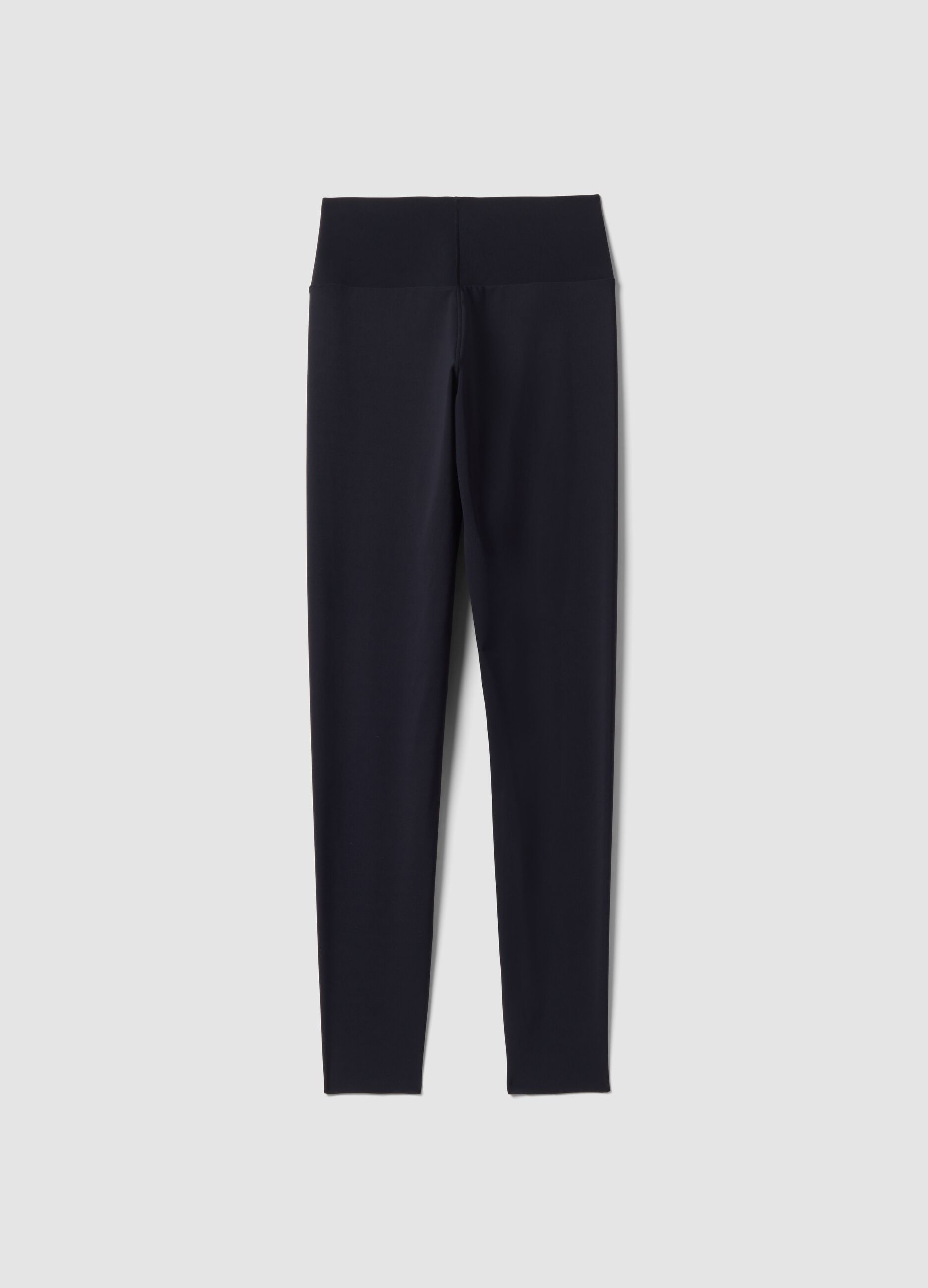 Schwarze Slim-Fit-Leggings aus Stretchmaterial mit regul&auml;rer Taille ALTAVIA STUDIO