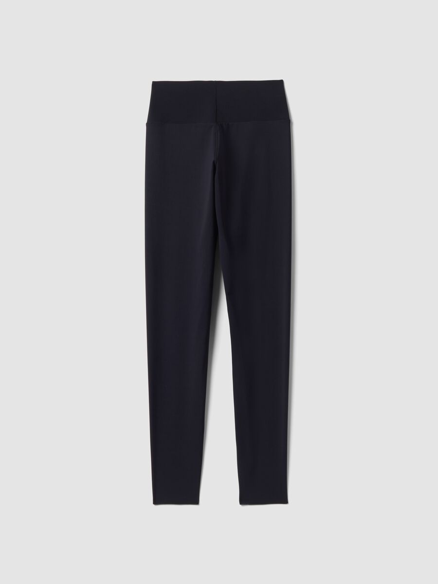 Schwarze Slim-Fit-Leggings aus Stretchmaterial mit regul&auml;rer Taille ALTAVIA STUDIO_6