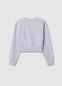 Sweatshirt regular fit em algod&atilde;o puro roxo para meninas_4
