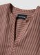 Regular fit multicolour striped linen-blend shirt with a Mandarin collar_1