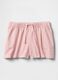 Pink children's shorts with drawstring_1