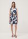 Wei&szlig;es Kleid aus Stretch-Baumwolle mit Blumenprint, Regular Fit_1