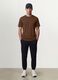 Brown regular-fit T-shirt in pure organic cotton jersey_1