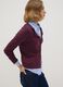 Purple viscose-blend crew-neck cardigan, regular fit_0