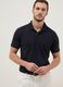 Black regular fit stretch cotton-blend polo_0