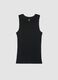 Black pure cotton vest regular fit_0