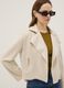 Beige pure cotton regular fit biker-style jacket_0