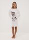 Cream white pure cotton nightshirt with Peanuts print_0