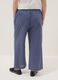 Blue striped pure cotton trousers_2